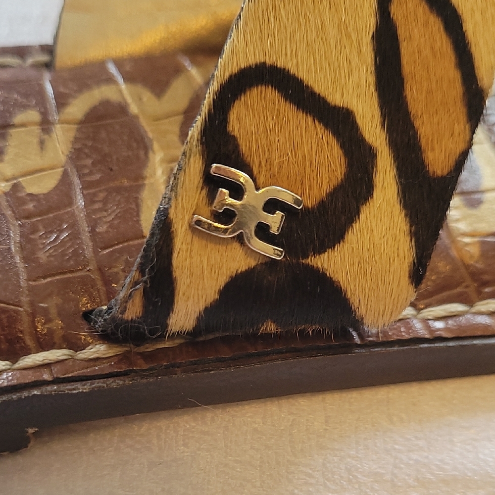 Sam Edelman Leopard Print Women's Sandals Size 6 - Picture 5 of 6